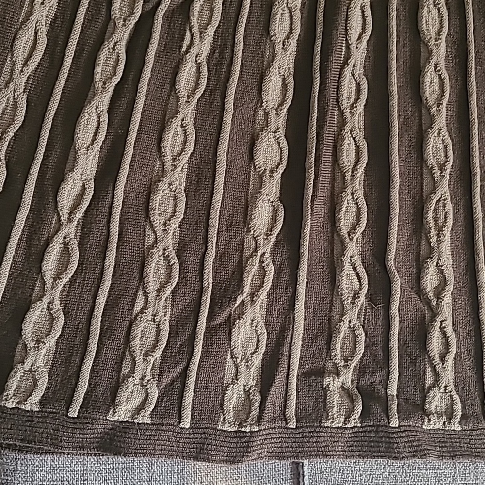 Y2K mossimo wool blend midi skirt Two toned browns designs size Small - Picture 15 of 16
